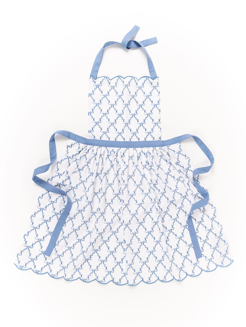 Blue Bows Adult Apron