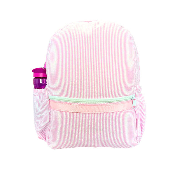 Seersucker Backpack Large with Pocket