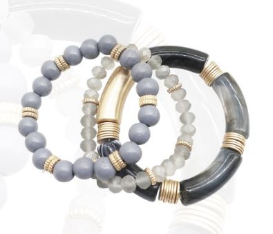 Black Madison Bracelet Stack